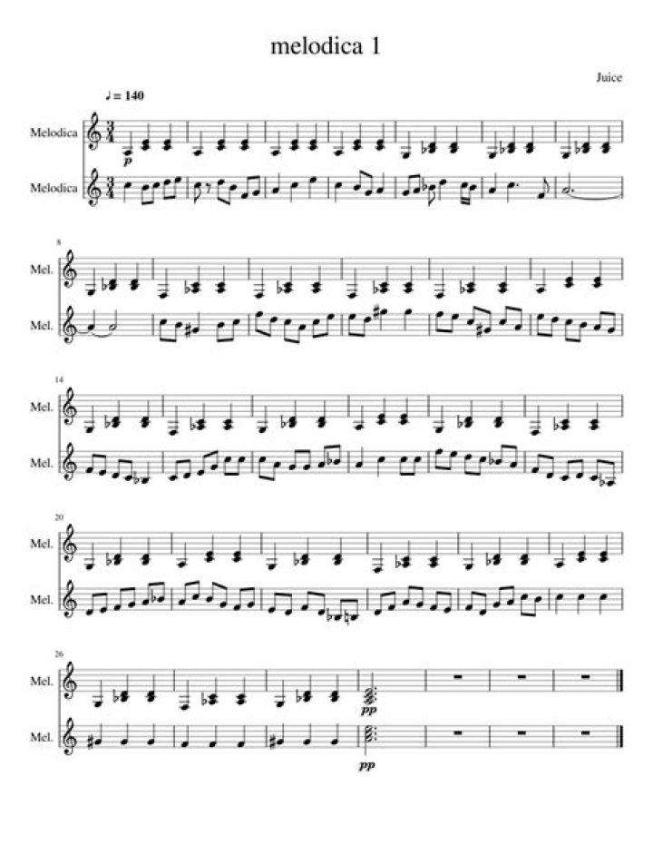 Melodica Sheet Music PDF – Download Instant Play Sheet Music