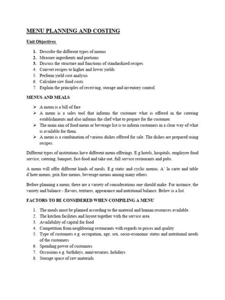 Master Menu Planning and Costing: Essential PDF Guide