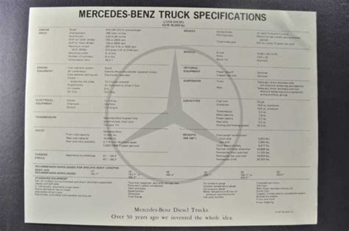 Mercedes-Benz Truck Specification Sheets PDF – Full Technical Details