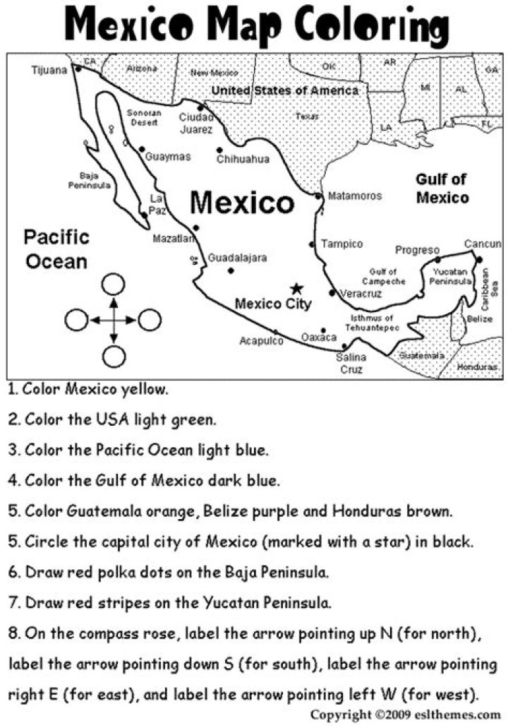 Mexico Geography Worksheet PDF – Download Free Printable Workbook