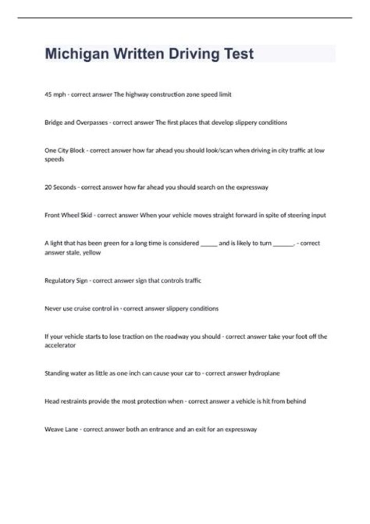 Michigan Driving Written Test PDF: Pass Your Exam with Confidence