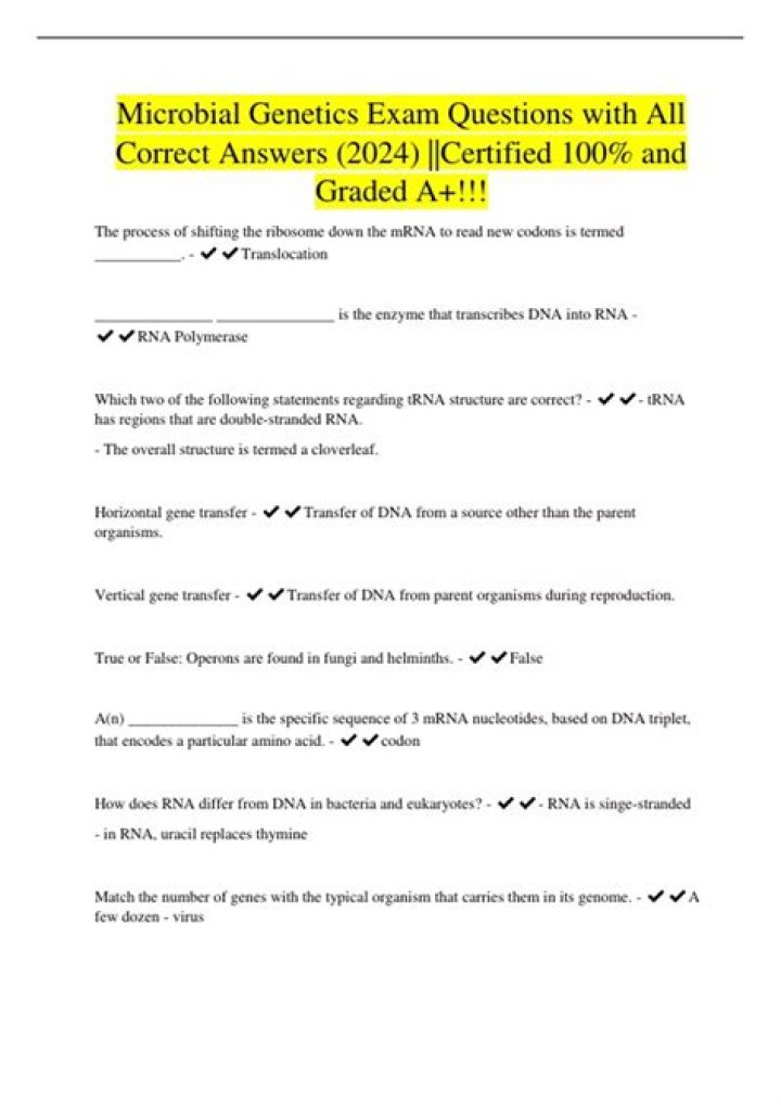 Microbial Genetics Questions & Answers: Expert PDF Guide