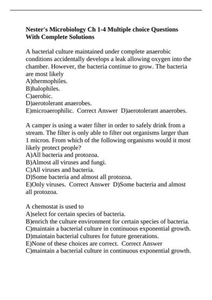 Microbiology Multiple Choice Questions & Answers PDF – Download Now