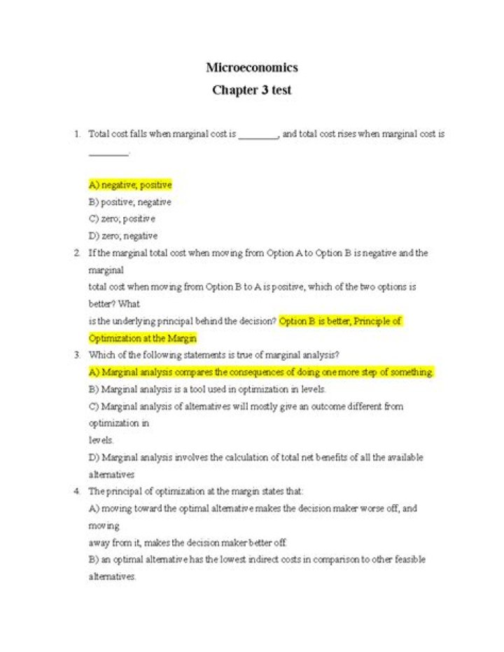 Microeconomics Chapter 3: Questions & Answers PDF – Master Key Concepts