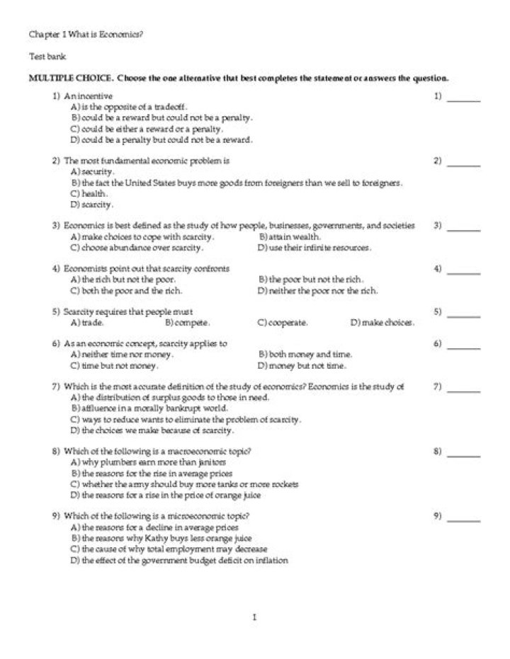 Microeconomics MULTIPLE CHOICE Questions & Answers PDF: Perfect Study Guide