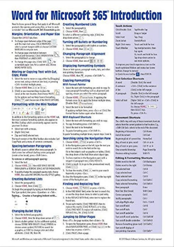 Microsoft 365 Cheat Sheet PDF: Quick Reference Guide
