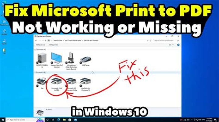 Microsoft Print to PDF Driver Not Listed – Fix Common Issues