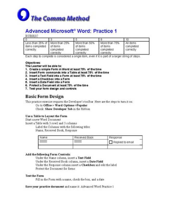 Microsoft Word Practical Assessment Test PDF Download