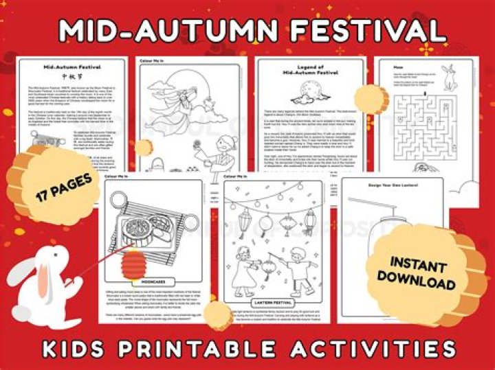 Mid Autumn Festival Worksheet PDF – Free Printable Activity for Kids