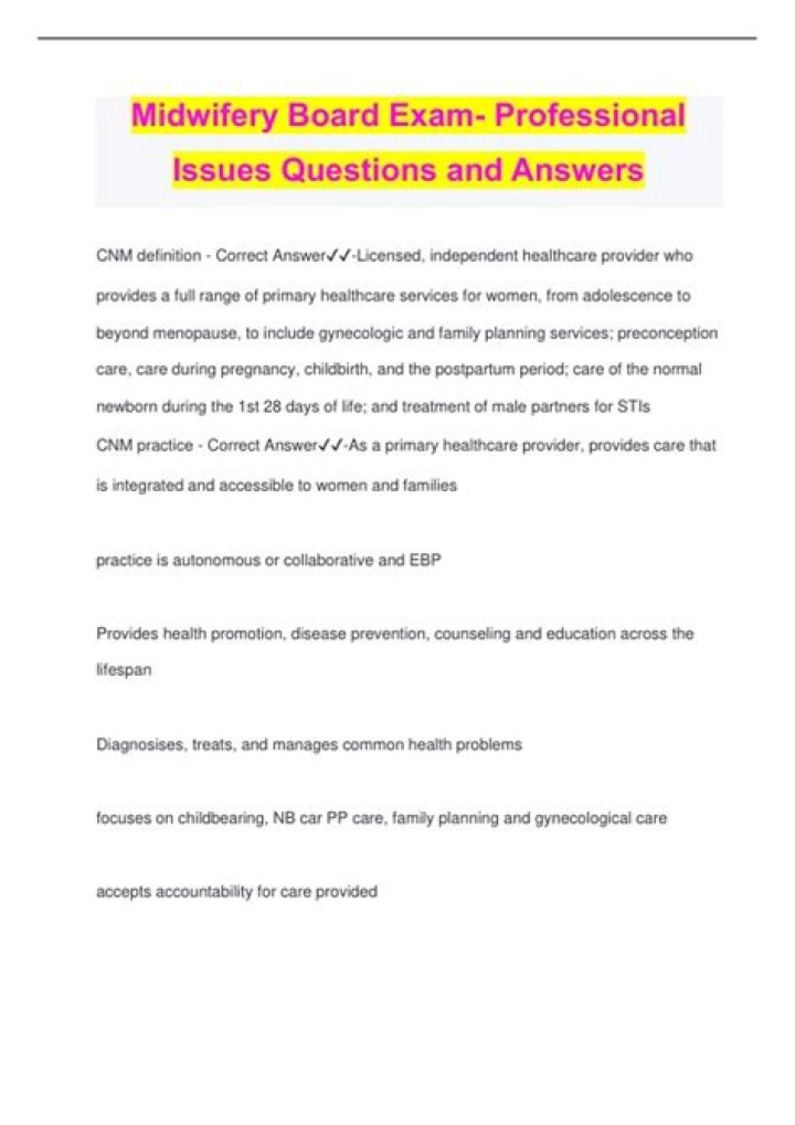 Midwifery Board Exam Questions and Answers PDF – Philippines