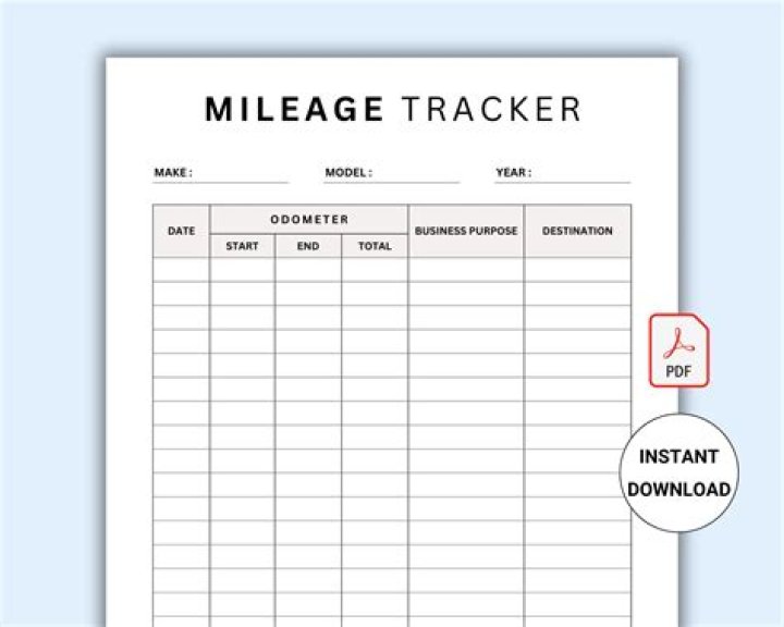 Download Free Mileage Sheet PDF for Accurate Tracking