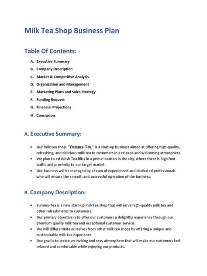 Milk Tea Shop Business Plan PDF: Launch Fast & Profitable