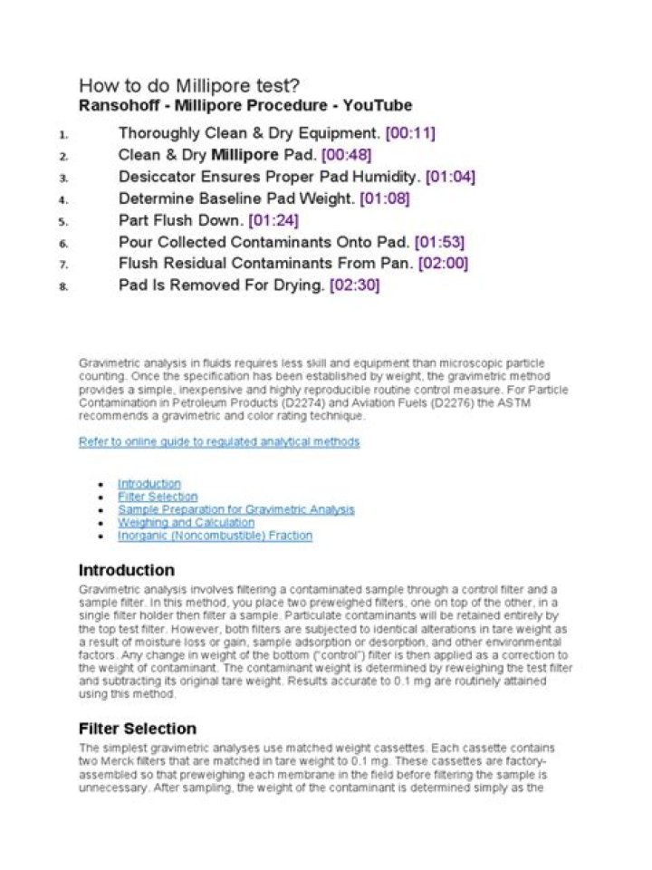 Millipore Test Procedure PDF: Step-by-Step Guide