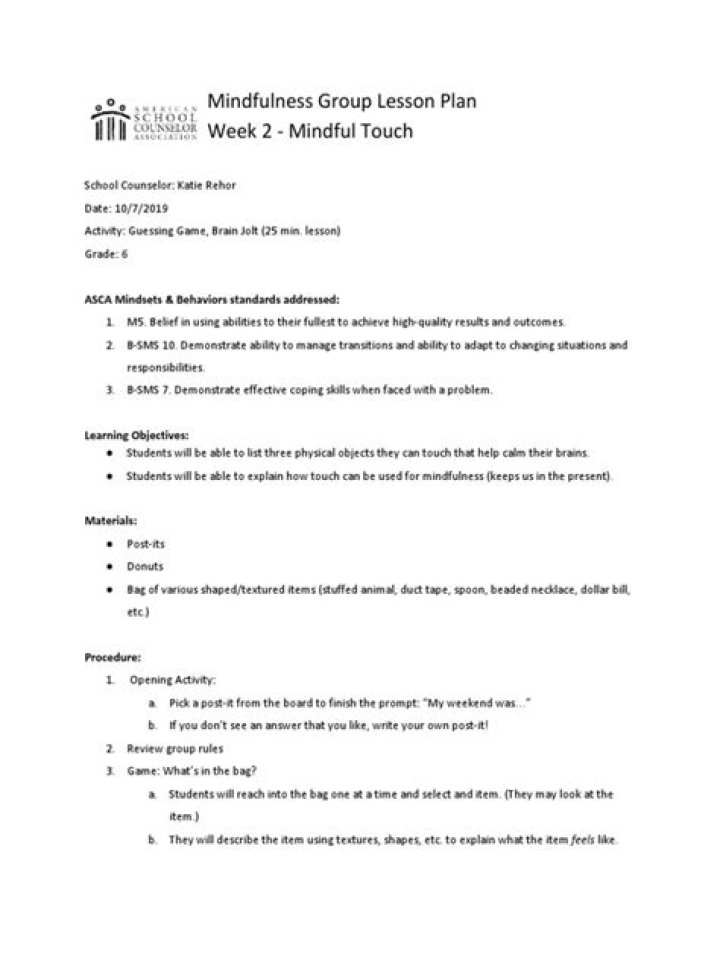 Mindfulness Lesson Plan PDF: Easy-to-Use Guided Practice for Students