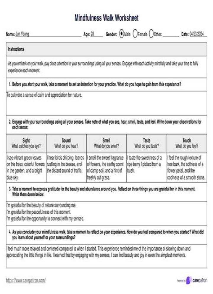 Mindfulness Walk Worksheet PDF: Enhance Your Walk with Focus & Calm