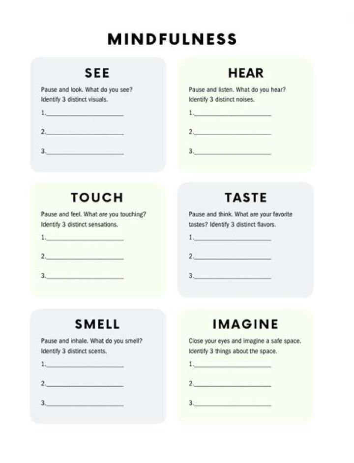 Mindfulness Worksheets for Students PDF – Free Downloadable Practice Tools
