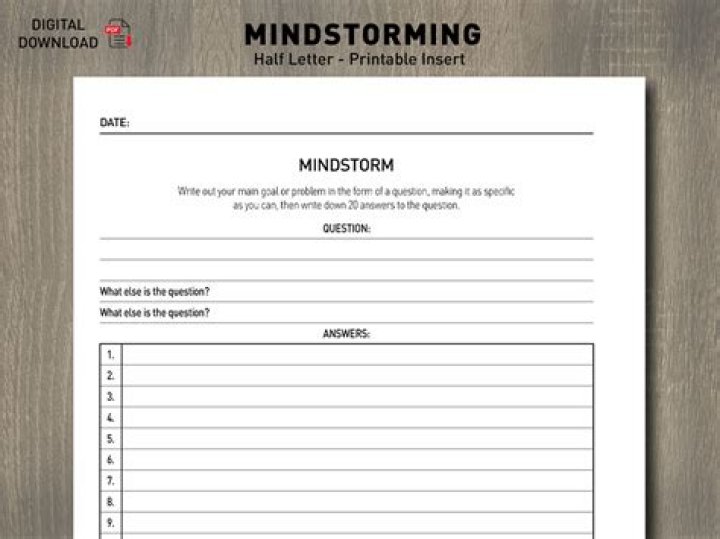 20 Questions Mindstorming PDF: Boost Creativity & Productivity