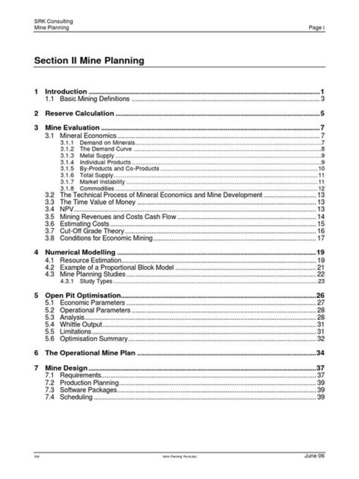 Mine Planning Book PDF: Essential Guide for Efficient Mining Operations