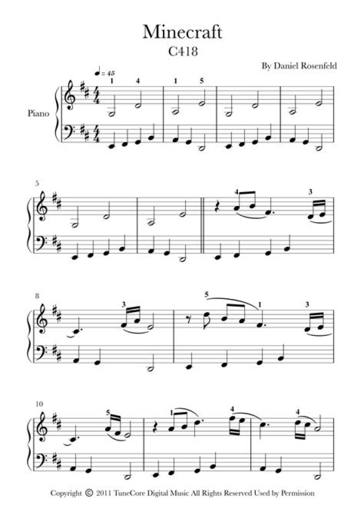 Download Free Minecraft Music Sheet Music PDF for Easy Play