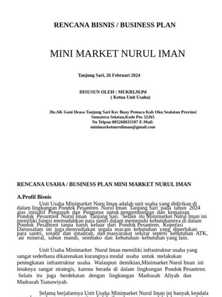 Mini Market Business Plan PDF: Step-by-Step Guide
