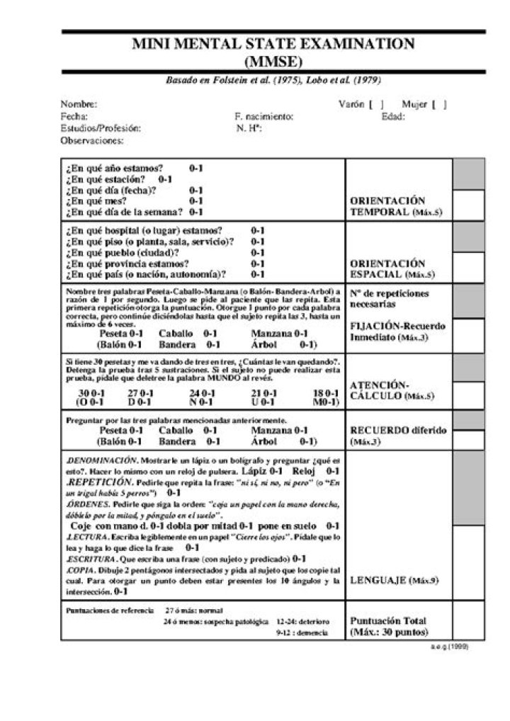 Mini Mental Test Español PDF: Practica y Evalúa tu Cerebro