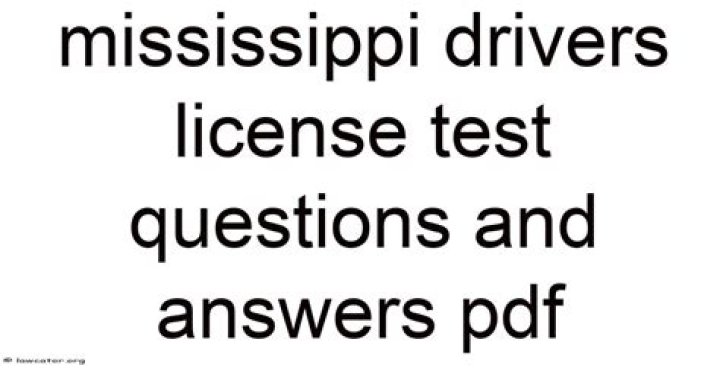 Mississippi Driver's License Test Questions and Answers PDF – Capture Your Exam Now
