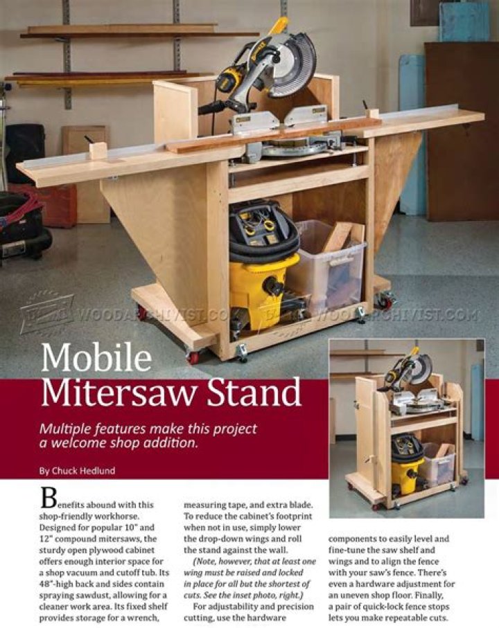 Miter Saw Stand Plans PDF – DIY Construction & Workshop Guides