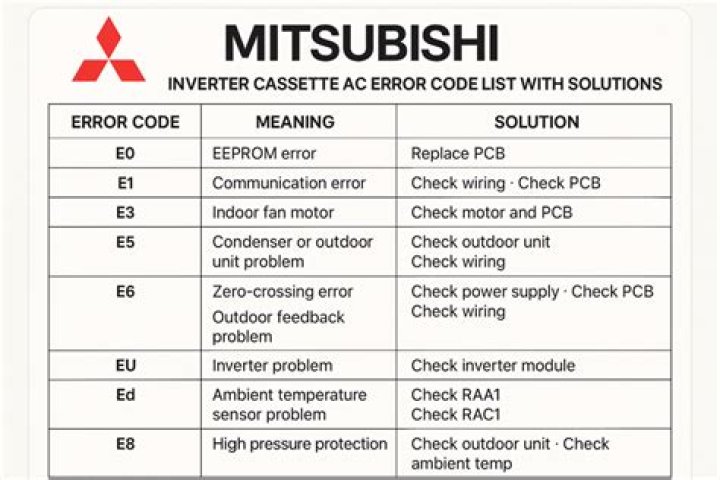 Mitsubishi VRF Error Code List PDF – Fix Common Issues Fast