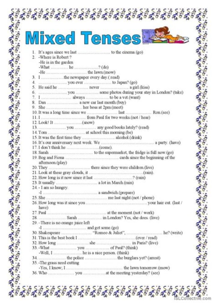 Mixed Perfect Tenses Exercises with Answers PDF | Instant Practice & Graded Solutions