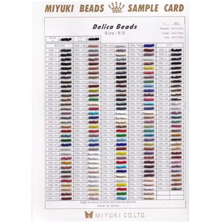 Miyuki Delica Beads Inventory List PDF – Complete Stock & Pricing
