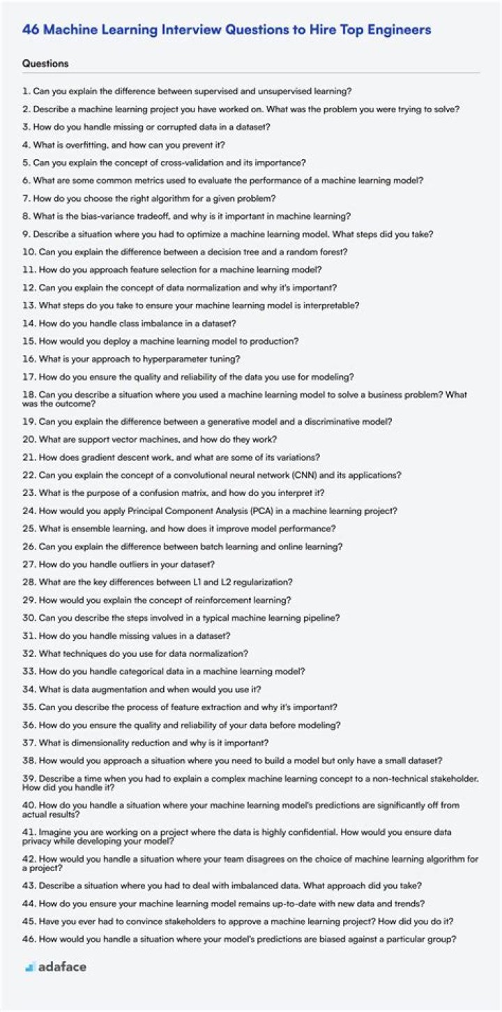 Top ML Interview Questions and Answers in PDF Format