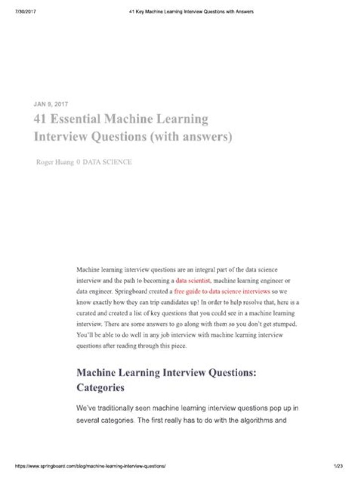 Top ML Interview Questions PDF – Download Now