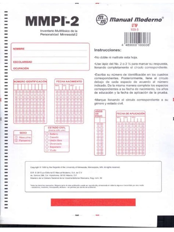 Download Free MMPI-2 Answer Sheet PDF for Accurate Assessment