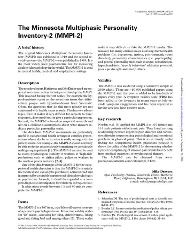 MMPI PDF Test: Complete Analysis & Results Guide