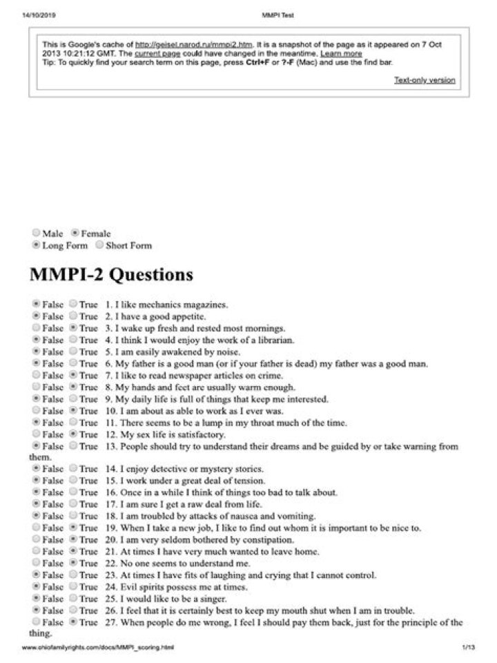 Download MMPI Test PDF for Accurate Psychological Assessment