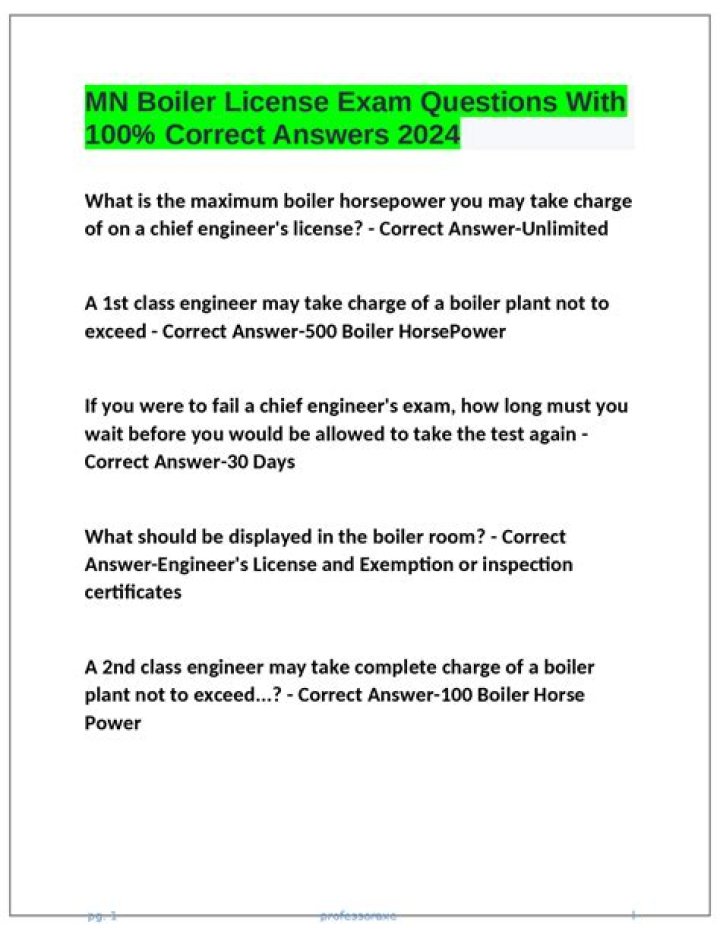 MN Boiler Test Questions & Answers PDF – Expert Prep Guide