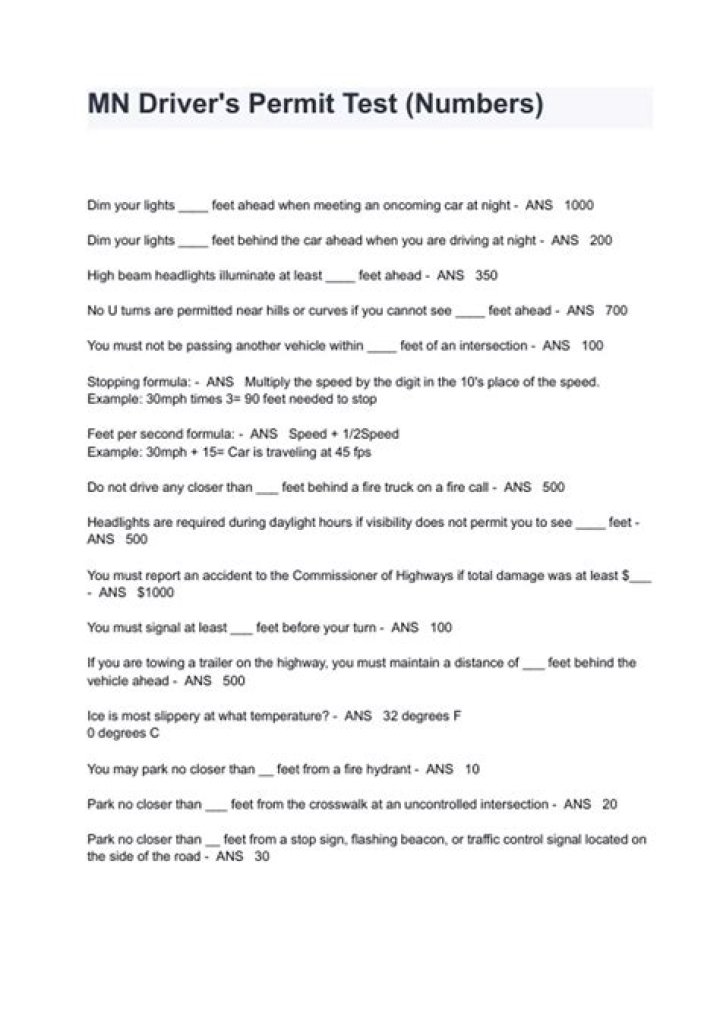 MN Permit Test Cheat Sheet PDF – Pass Quickly with Confidence