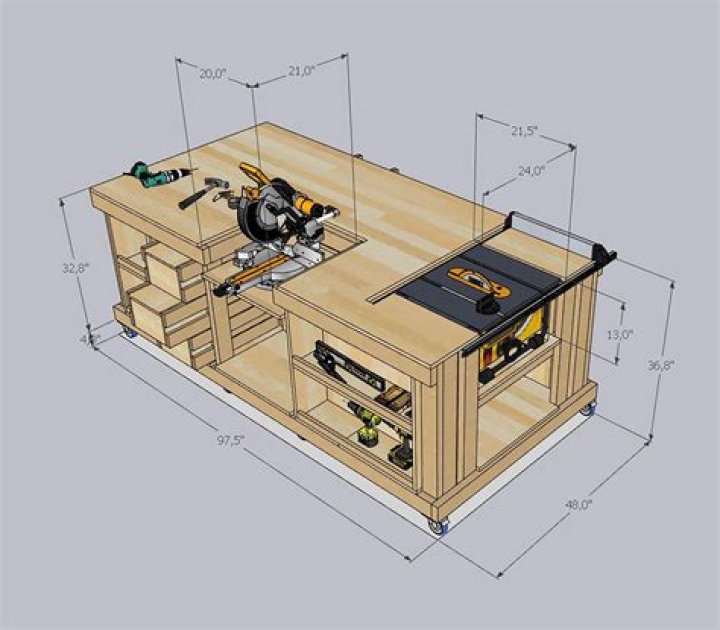 Mobile Workbench Plans PDF – Download Free Construction Blueprints
