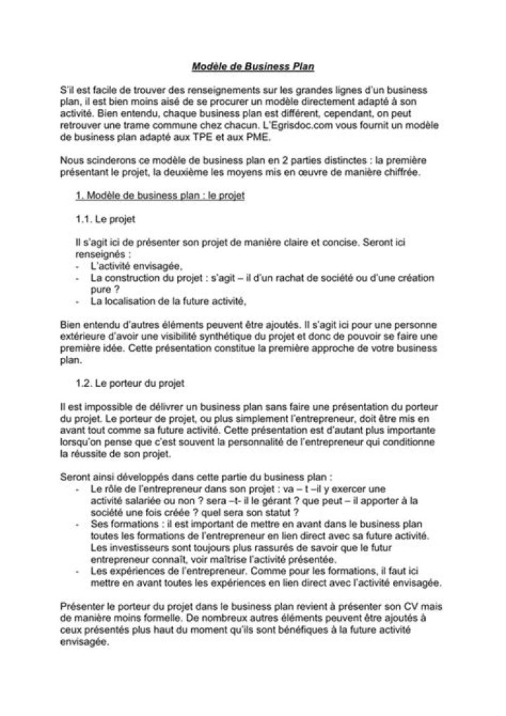 Téléchargez Votre Modele Business Plan Gratuit en PDF – Télécharger Immédiatement