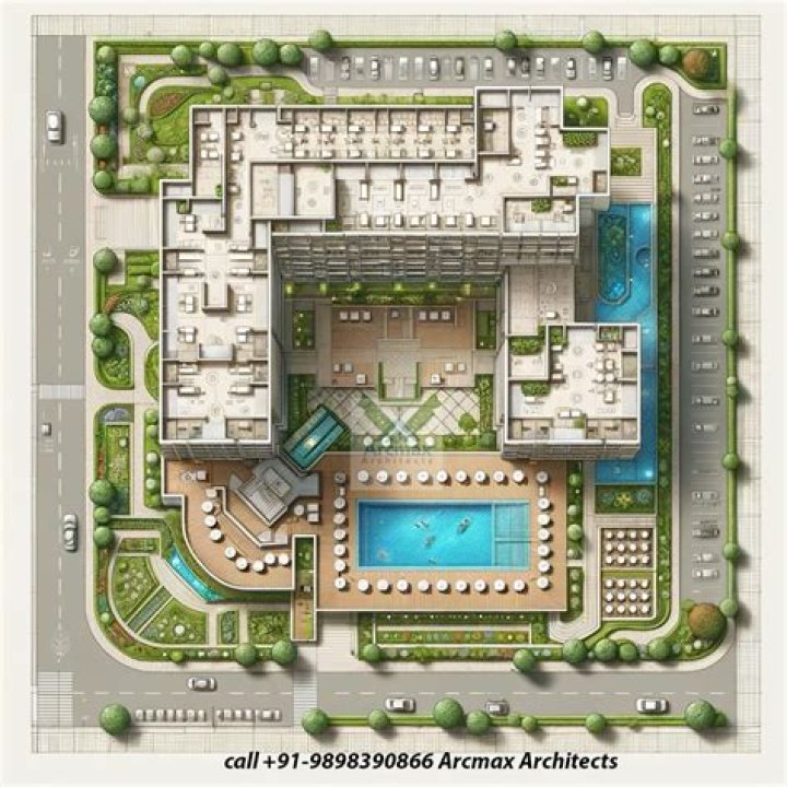 Modern 10-Room Hotel Building Plans PDF for Instant Development