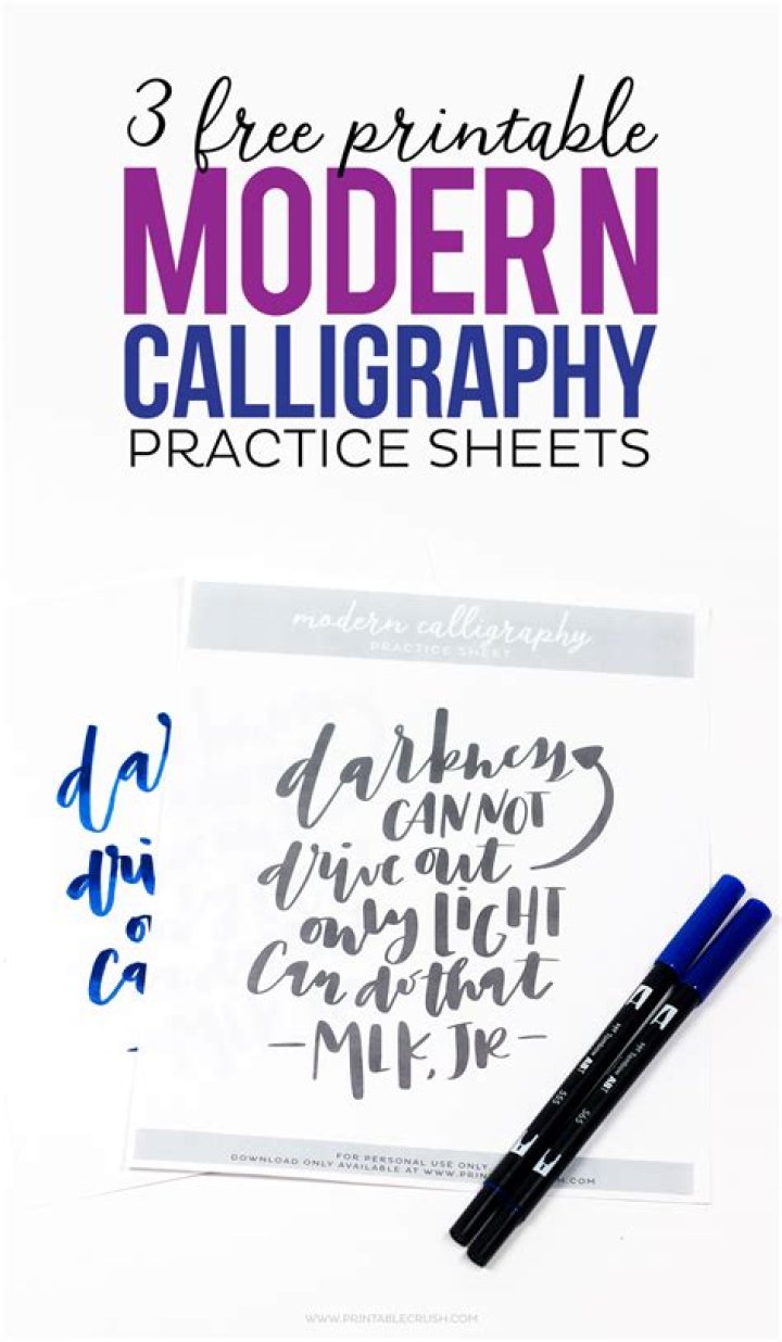 Modern Calligraphy Practice Sheets PDF: Perfect for Practicing Stylish Lettering