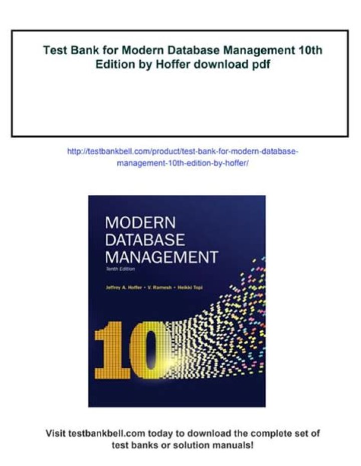 Modern Database Management 10th Edition PDF Guide