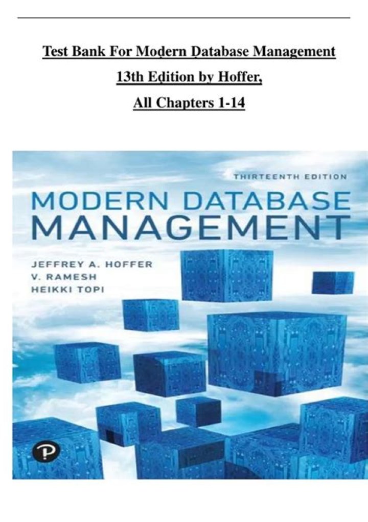 Modern Database Management 13th Edition: Essential PDF Guide