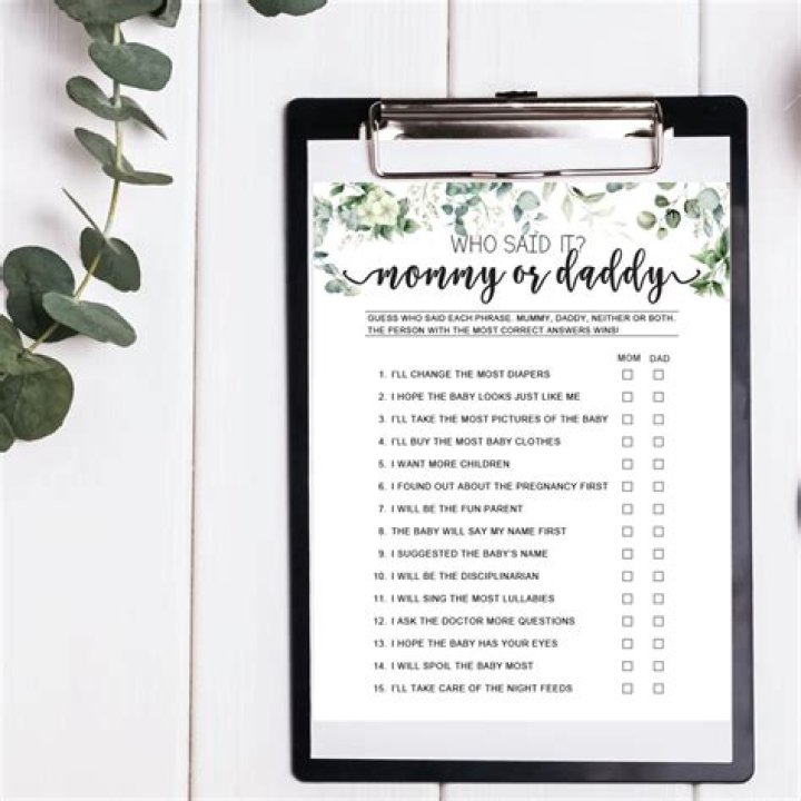 Free Download: Mommy or Daddy Baby Shower Game Questions PDF