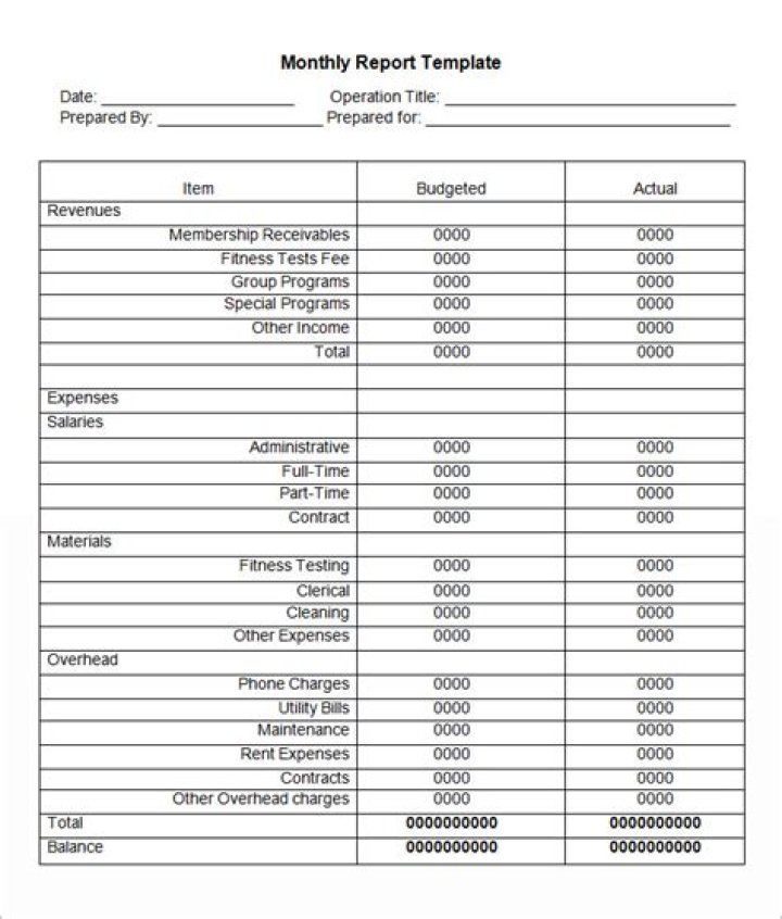Monthly Management Report Sample PDF – Download Now
