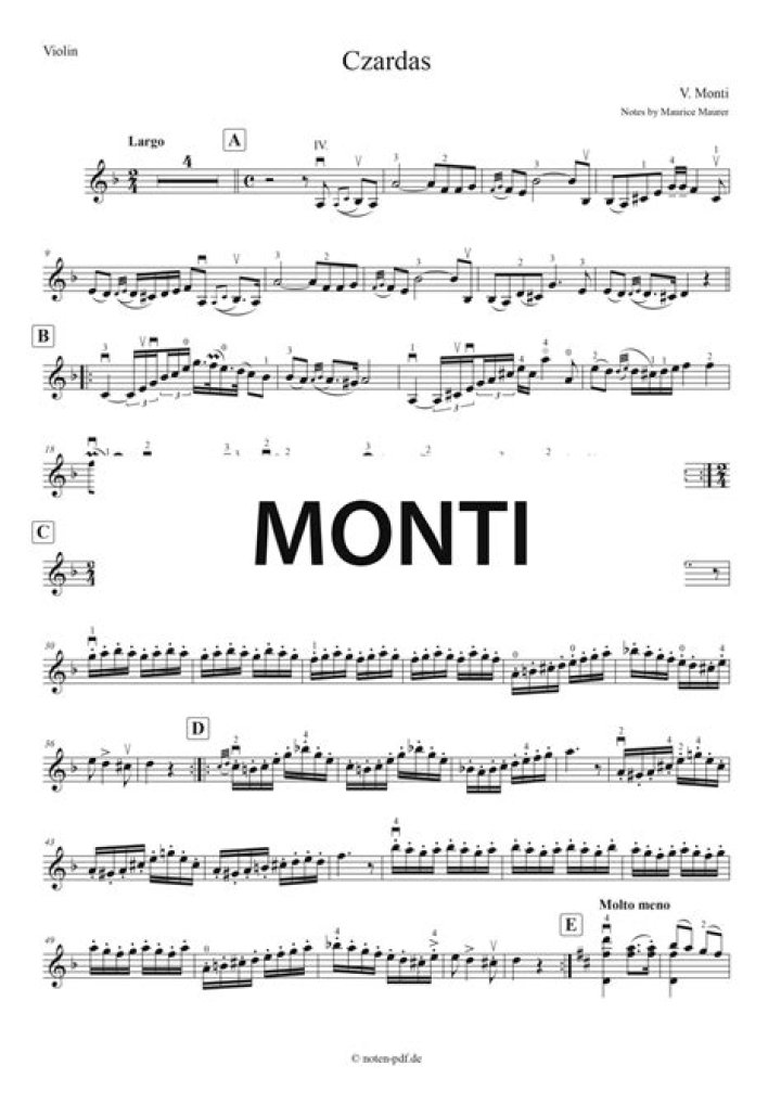 Monti Czardas Violin Sheet Music PDF – Play Classic Hungarian Music Easily
