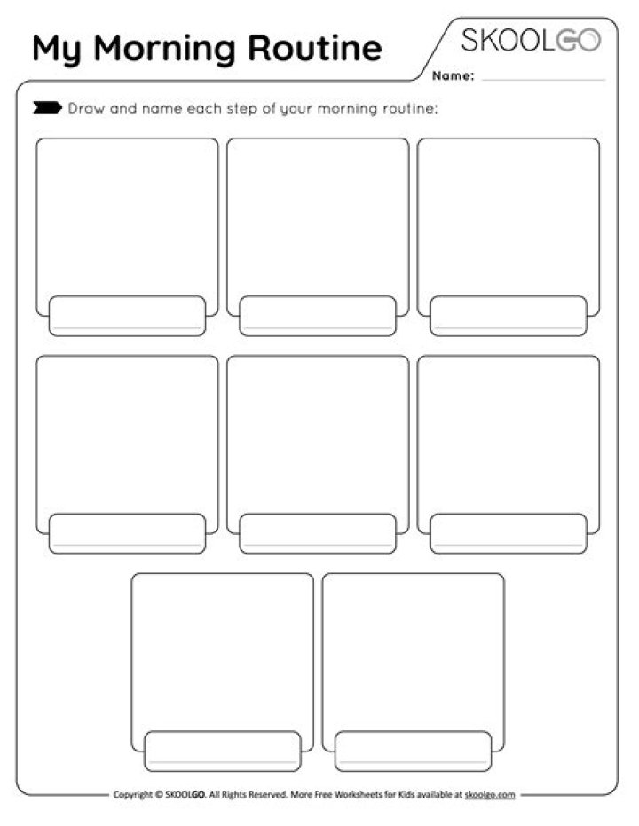 Morning Routine Worksheet PDF for Daily Success
