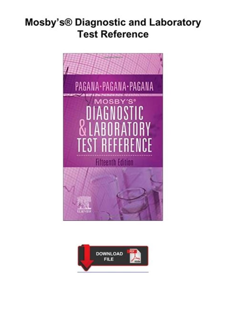 Mosby's Diagnostic and Laboratory Test Reference PDF: Complete Clinical Guide