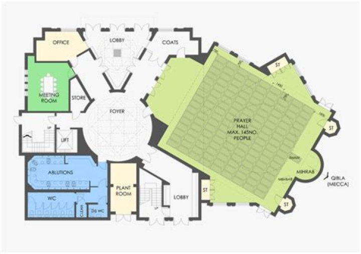 Download Free Mosque Floor Plan PDF for Design Planning