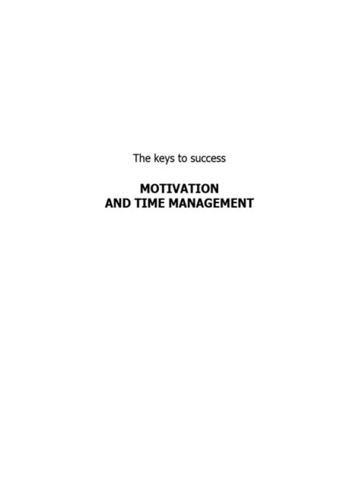 Boost Your Productivity: Motivation and Time Management PDF Guide